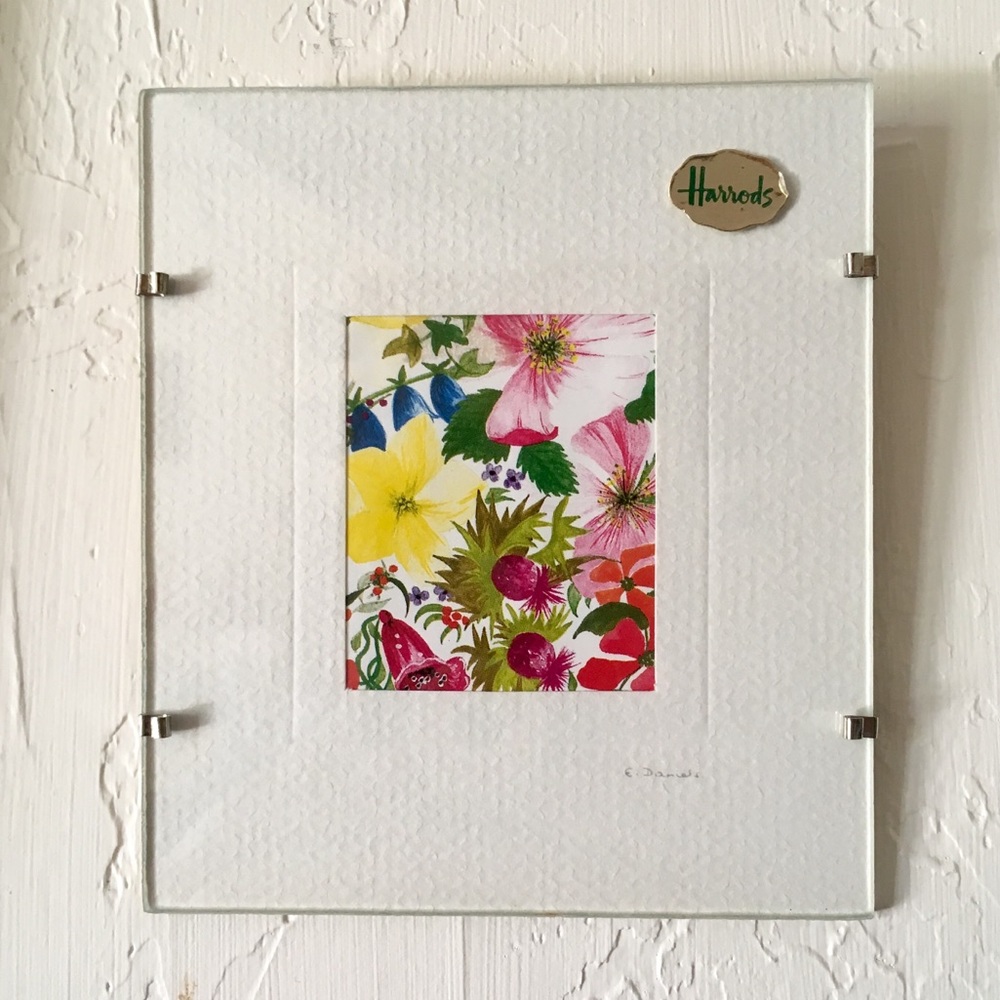 Harrods Vintage Signed Watercolor